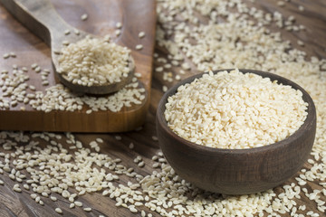 Seeds of organic sesame - Sesamum indicum