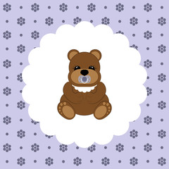 Teddy bear baby. Vector. Flat.