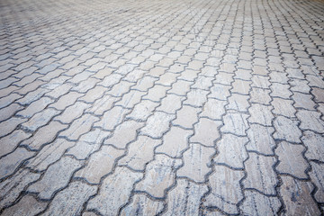 Old worn Paving Slabs.