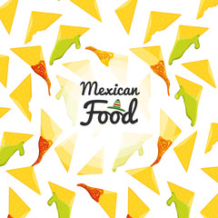 Fototapeta na wymiar mexican food cuisine seamless pattern vector illustration graphic design