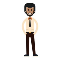 Afro businessman cartoon vector illustration graphic design