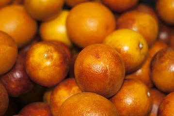 background - bright blood oranges closeup