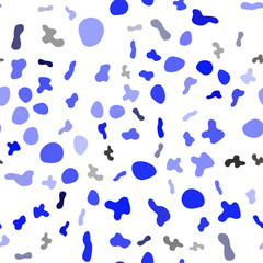 Fototapeta na wymiar Light BLUE vector seamless pattern with lava shapes.