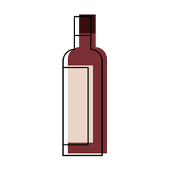 alcohol drink liquor bottle image vector illustration