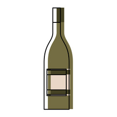 alcohol drink liquor bottle image vector illustration