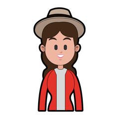 Young fashion woman icon vector illustration graphic design