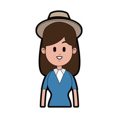 Young fashion woman icon vector illustration graphic design