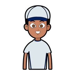 Baseball player cartoon icon vector illustration graphic design