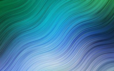 Obraz premium Light Blue, Green vector template with lines, ovals.
