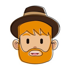 Man face cartoon vector illustration graphic design