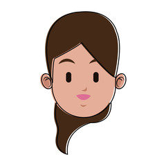 Fototapeta premium Woman face cartoon vector illustration graphic design