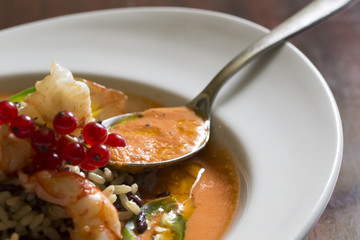 spicy gazpacho Closeup