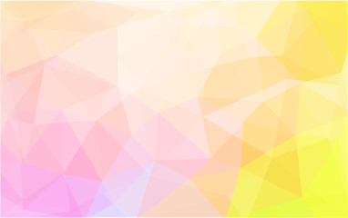 Light Pink, Yellow vector abstract perspective background.