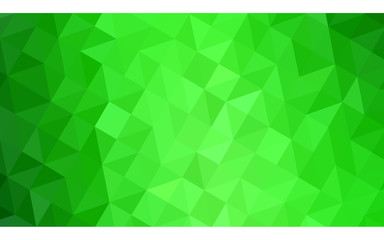 Light Green vector polygonal design pattern. Consist of gradient triangles in origami style.