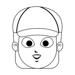 Woman face cartoon vector illustration graphic design