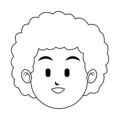 Woman face cartoon vector illustration graphic design
