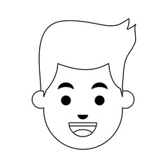 Obraz na płótnie Canvas Man face cartoon vector illustration graphic design