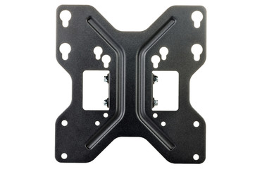 Black bracket for TV on a white background isolation