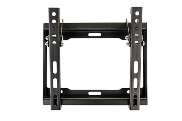 Black bracket for TV on a white background isolation