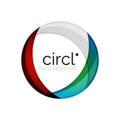 Clean professional colorful circle business icon