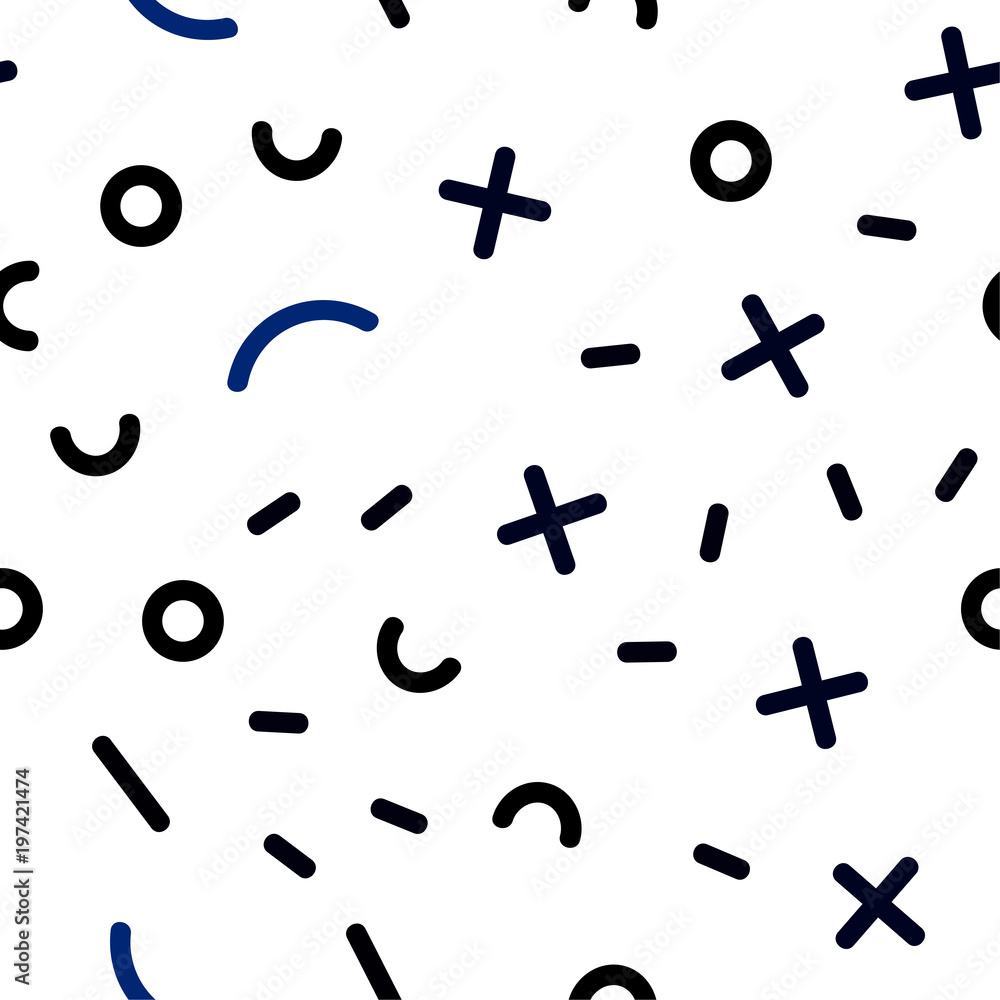 Poster light blue vector seamless texture with elements of lines.