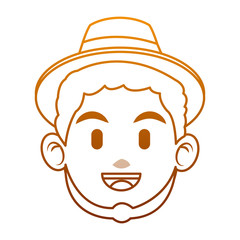 Man face cartoon vector illustration graphic design