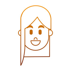 Woman face cartoon vector illustration graphic design