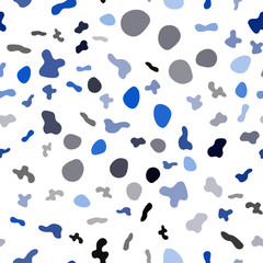 Light BLUE vector seamless background with curved circles.