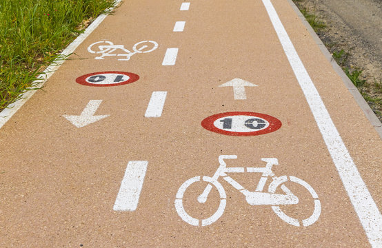 Fototapeta Bicycle lanes on Sardinia island, Italy