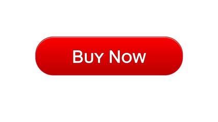Buy now web interface button red color, customer decision, tourism credit