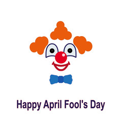 April fool's day. Colorful icon of a clown