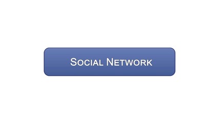 Social network web interface button violet color, virtual communication, chat