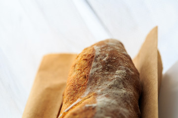 Italian bread displayed in natural light in window