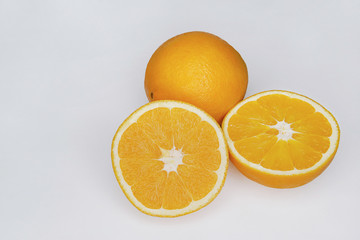 Orange on a white background.