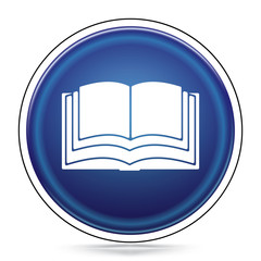 International Mandatory Read Operator's Manual Symbol, Blue warning icon isolated on white background, Attracting attention, Compulsory, Control, practice, Security first sign, EPS10