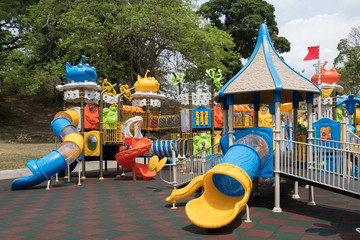 playground castle - new climbing frame , monkey bars and slides  outdoor park