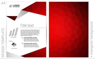 Dark Red vector  layout for Leaflets.