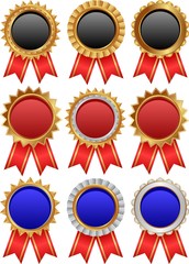 set of isolated award medals