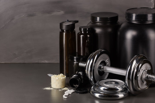 Sports nutrition and fitness equipment.