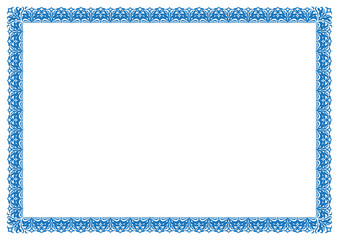 Blue Abstract Border & Frame for Certificate of Appreciation