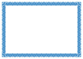 Blue Abstract Border & Frame for Certificate of Appreciation