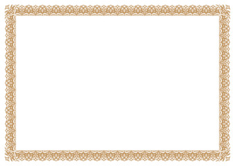 Gold Abstract Border & Frame for Certificate of Appreciation