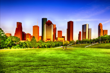 Fototapeta premium Buildings In Downtown Of Houston