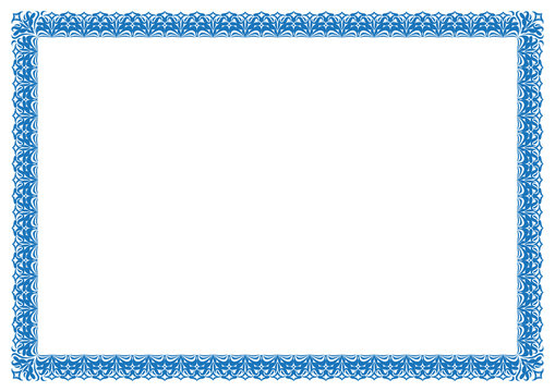Blue Abstract Border & Frame for Certificate of Appreciation