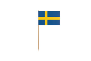 Tooth Pick With Country Flag On Whie With Clipping Path