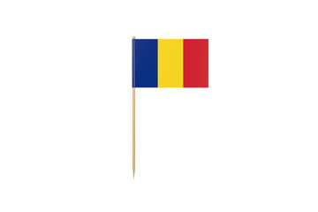 Tooth Pick With Country Flag On Whie With Clipping Path