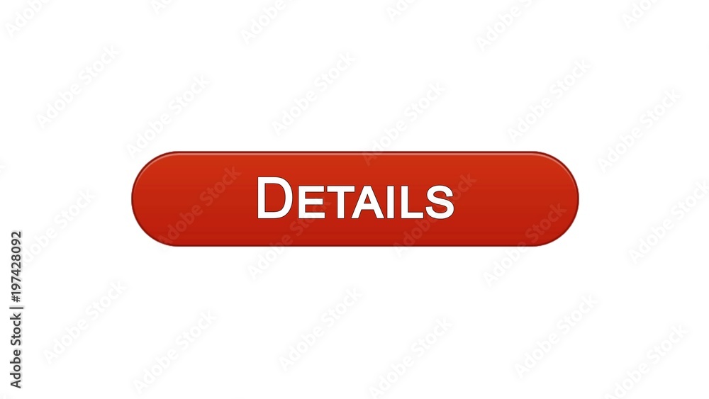 Wall mural details web interface button wine red color, additional information, analysis