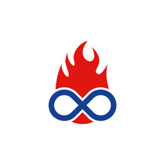 Infinity Fire Logo Icon Design