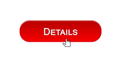 Details web interface button clicked with mouse cursor, red color, analysis