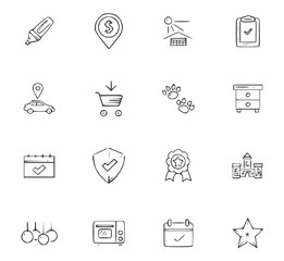 Doodle Business icons set